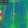 Thermogram of cold machine tool ballscrew