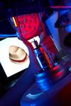 Zirconia billet loaded in Renishaw incise milling machine