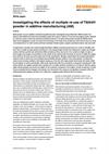 Investigating the effects of multiple powder re-use in AM