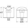 Technical drawing for adjustable V-post