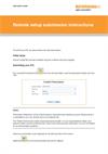 Instruction sheet: Remote setup submission instructions