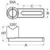 Technical drawing for V magnet with base