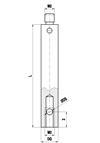 A-5555-2478 - M2 stainless steel, 90° stylus holder, L 30 mm, DS 1 mm, for Zeiss applications