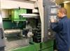 Operator using Mazak FJV250 with ballbar software