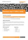 Data sheet:  RenAM 500 series stainless steel 17-4PH (1.4542) material data sheet