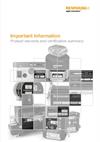 Product warranty and certification summary