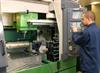 Operator using Mazak FJV250 with ballbar software