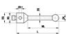 A-5555-2395 - M5 Ø8 mm tungsten carbide ball, tungsten carbide stem, L 63.5 mm, ML 50.5 mm, for Zeiss applications