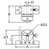 Technical drawing of rotating 3-jaw clamp