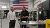 Innovative 3D Manufacturing owner-operator Chris Beck with Renishaw's Keith Brady