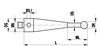 A-5555-0065 - M5 Ø1.5 mm ruby ball, tungsten carbide stem, L 55 mm, ML 5 mm, for Zeiss applications