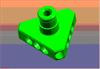 Model of typical complex part produced on Citizen lathes