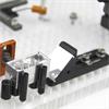45° adjustable slide mirror for use with M4 fixturing components
