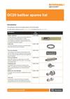 Application note:  QC20-W spares list