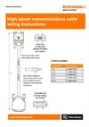 High speed communications cable wiring instructions