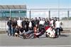 Cardiff University team with single seat racing car