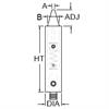 Technical drawing for 2-way and 4-way spring-loaded pin standoff