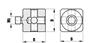 A-5555-1478 - M5 titanium cube, with screwset, 12.6 g, for Zeiss Applications