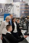 Prime Minister Theresa May and Chancellor of the Exchequer Philip Hammond meet apprentices and graduates