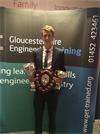 Oliver Rodway with his three awards from the Gloucestershire Engineering Training (GET) awards evening