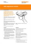 Data sheet:  AM2 adjustment module