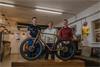 David Clow, Joe McMurtry and Oli Laverack with the Aston Martin .1R bike