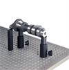 Part held using adjustable height stands, V magnet and standoffs