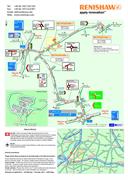 Location map:  Renishaw plc at New Mills, Charfield and Old Town, Gloucestershire