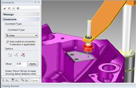 Software FixtureBuilder - função de restrição