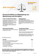 Konzernrichtlinie zur Bekämpfung von Bestechung und Korruption