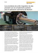 Aplicación:  Los encóderes de anillo magnético de alta precisión son el complemento perfecto para la aplicación submarina de