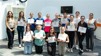 Students from Renishaw's ‘Girl Engineers At Renishaw Series’ (GEARS)