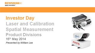 Presentation:  Investor Day 2014 - Laser calibration and spatial measurement