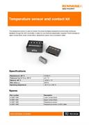Temperature sensor and contact kit