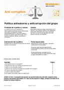 Política antisoborno y anticorrupción del grupo