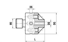 Technical drawing 5 way holder