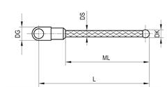 Technical drawing M3 XXT 1/4 star stylus