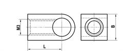 Technical drawing M3 XXT cube 90 deg