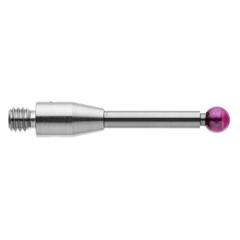 M3 Ø3 mm ruby ball, tungsten carbide stem, L 20 mm, EWL 14 mm