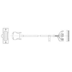 OSI-D cable 15-way controller connector to 15-way D-type adaptor