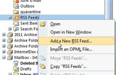 Add RSS feed image