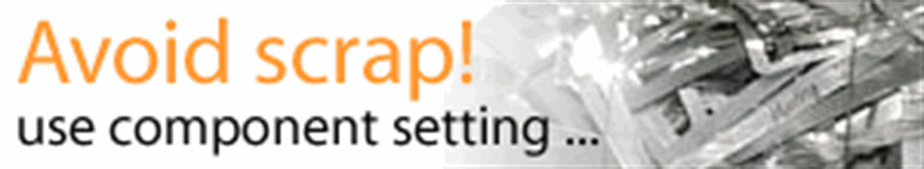 Component setting banner