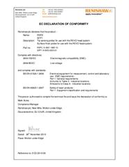 Declaration of conformity: probe RSP2_SFP1 ECD2010-08